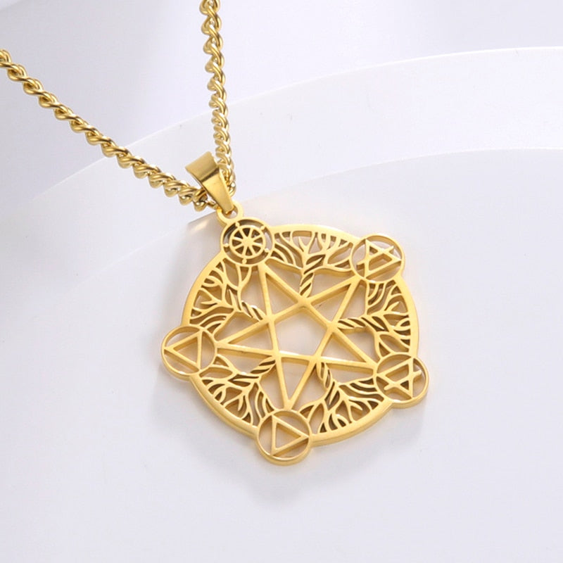 Pentagram witches chain