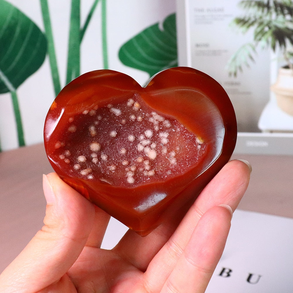 Natural carnelian crystal