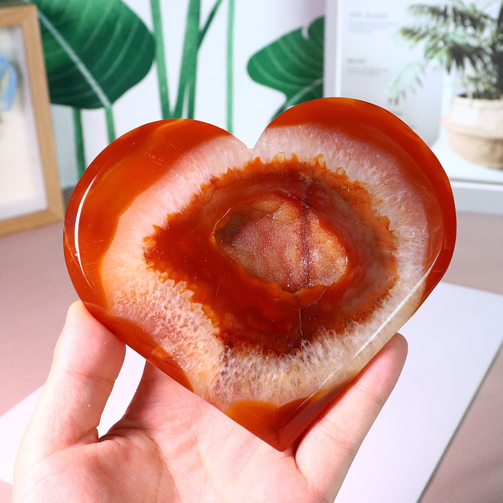 Natural carnelian crystal