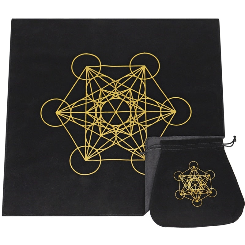 table map of the zodiac constellation and the shape of the flower of life