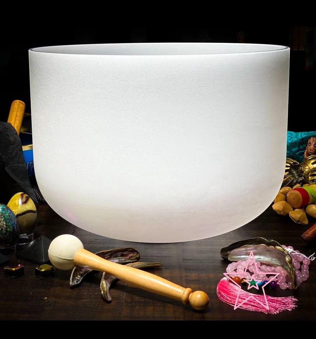 Crystal quartz singing bowl